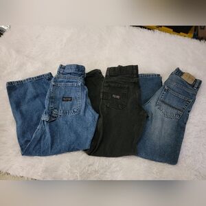 Wrangler Kids Denim and Black Jeans Sold As Set Size 10 Boys